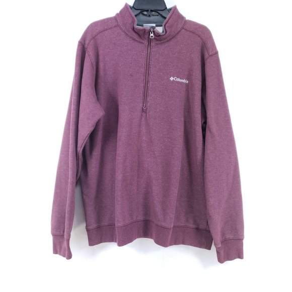 Columbia Half Zip Pullover Men's Size Large Purple - Picture 1 of 8